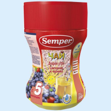 СЭМПЕР ЧАЙ 200Г. ШИПОВНИК+ЧЕРНИКА 5+МЕС. ДОБРОЕ УТРО [SEMPER] (Детское питание)