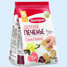 СЭМПЕР ПЕЧЕНЬЕ ФЕРМА БИО-ВАНИЛЬ 125Г. [SEMPER] (Детское питание)