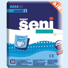 СЕНИ ПОДГУЗНИКИ СУПЕР АИР СМОЛ Д/ВЗР. Р.S(1) №10 (55-80СМ.) [SENI]