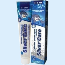 СИЛЬВЕР КЕА ЗУБ.ПАСТА ДЕТ. 3-6 ЛЕТ Д/МАЛ. СЕРЕБР. 50МЛ. [SILVER CARE]