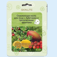 СКИНЛАЙТ-226 МАСКА Д/ЛИЦА ОСВЕЖ. АРБУТИН+ТРОПИЧ. ФРУКТЫ 19МЛ. №1 [SKINLITE]