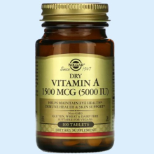 СОЛГАР СУХОЙ ВИТАМИН А 1500МКГ 5000МЕ. №100 ТАБ.