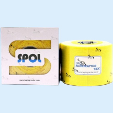 СПУЛТЕЙП БИНТ КИНЕЗИО ТЕЙП 5СМ*5М.ЖЕЛТЫЙ.[SPOL TAPE]