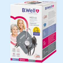 ТОНОМЕТР MED-63 МЕХАН.+СТЕТОСКОП+МАНЖЕТА (22-42СМ) [B.WELL]