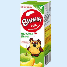 ВИННИ СОК 200Г. ЯБЛОКО+ДЫНЯ ОСВЕТЛ. (Детское питание)