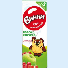 ВИННИ СОК 200Г. ЯБЛОКО+КЛЮКВА ОСВЕТЛ. (Детское питание)